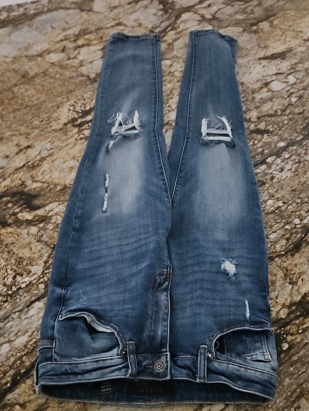 RISEN Women's Distressed Jeans. Size 5/27 Inseam 25.5" Rise 11"